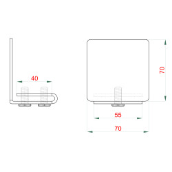 Samonosný systém 70x70x4mm posuvnej brány do 200kg/4,5m otvor (W39/70Fe 6m čierný profil, 1x W-SET70/F) Samonosný systém 70x70x4mm posuvnej brány do 200kg/4,5m otvor (W39/70Fe 6m čierný profil, 1x W-SET70/F)